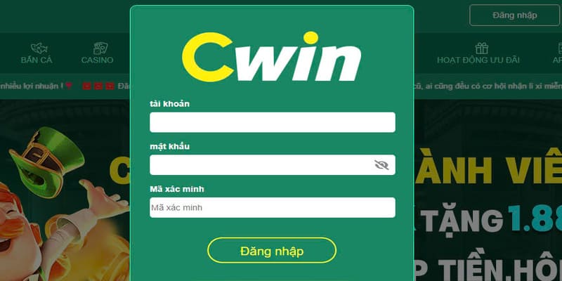 Đăng nhập CWIN trực tiếp trên web